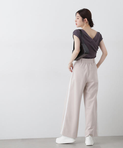 PROPORTION BODY DRESSING(プロポーションボディドレッシング)の「前後2wayアシメテレコ / 1215160404(Tシャツ/カットソー・レディース・ダークグレー/ホワイト/ブルー・FREE)」の8枚目の写真