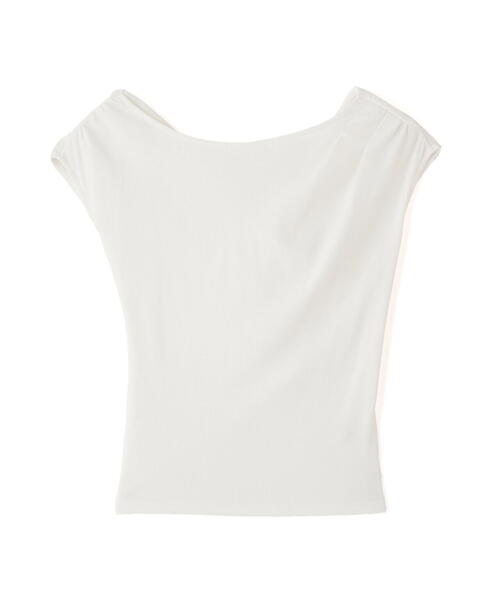 PROPORTION BODY DRESSING(プロポーションボディドレッシング)の「前後2wayアシメテレコ / 1215160404(Tシャツ/カットソー・レディース・ダークグレー/ホワイト/ブルー・FREE)」の14枚目の写真