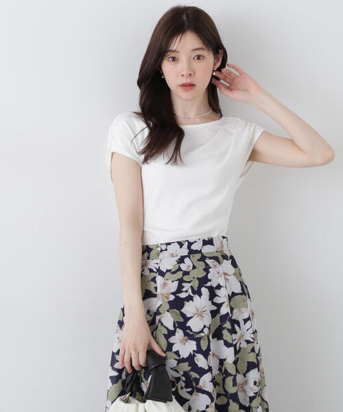 PROPORTION BODY DRESSING(プロポーションボディドレッシング)の「前後2wayアシメテレコ / 1215160404(Tシャツ/カットソー・レディース・ダークグレー/ホワイト/ブルー・FREE)」の16枚目の写真