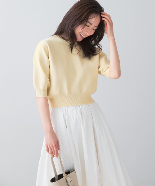 F by ROSSO（エフバイロッソ）の「F by ROSSO　ウォッシャブルミラノリブプルオーバー（ニット/セーター・レディース・イエロー系その他/ピンク系その他/ブラック・FREE）」の3枚目の写真