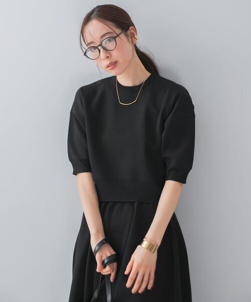 F by ROSSO（エフバイロッソ）の「F by ROSSO　ウォッシャブルミラノリブプルオーバー（ニット/セーター・レディース・イエロー系その他/ピンク系その他/ブラック・FREE）」の2枚目の写真