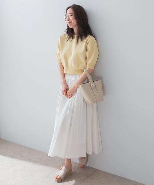 F by ROSSO（エフバイロッソ）の「F by ROSSO　ウォッシャブルミラノリブプルオーバー（ニット/セーター・レディース・イエロー系その他/ピンク系その他/ブラック・FREE）」の9枚目の写真