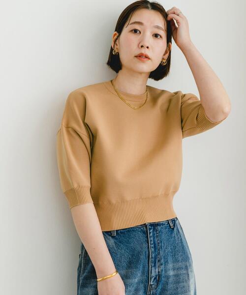 F by ROSSO（エフバイロッソ）の「F by ROSSO　ウォッシャブルミラノリブプルオーバー（ニット/セーター・レディース・イエロー系その他/ピンク系その他/ブラック・FREE）」の13枚目の写真