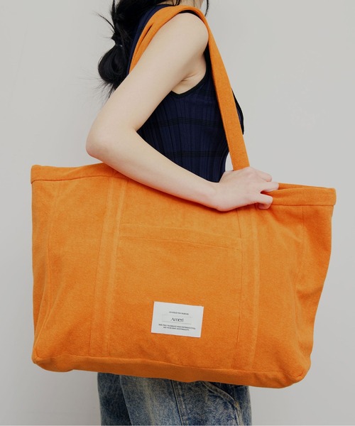 AMERI COMFY PILE BIG TOTE BAGブラックF COMFY PILE BIG TOTE BAG