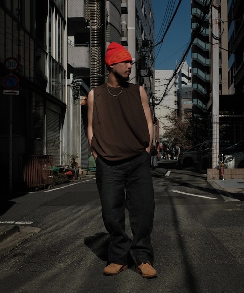 O project(オープロジェクト)の「O PROJECT オープロジェクト / SLEEVELESS TEE(Tシャツ/カットソー・メンズ・モカ/チャコールグレー・MEDIUM)」の8枚目の写真