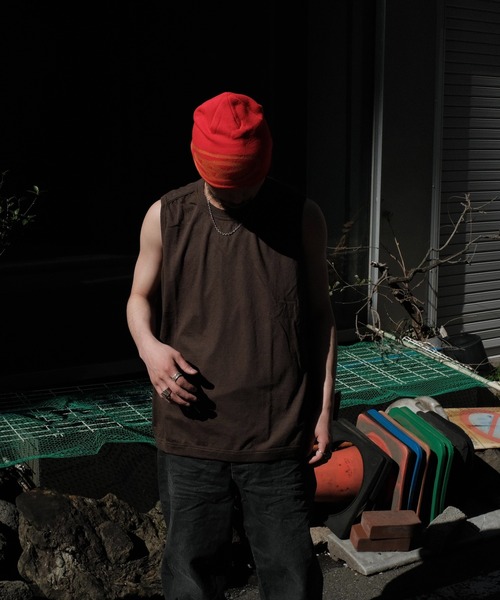 O project(オープロジェクト)の「O PROJECT オープロジェクト / SLEEVELESS TEE(Tシャツ/カットソー・メンズ・モカ/チャコールグレー・MEDIUM)」の4枚目の写真