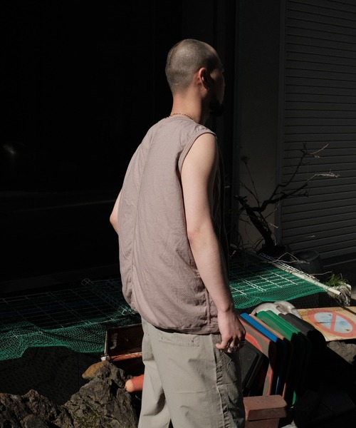 O project(オープロジェクト)の「O PROJECT オープロジェクト / SLEEVELESS TEE(Tシャツ/カットソー・メンズ・モカ/チャコールグレー・MEDIUM)」の20枚目の写真