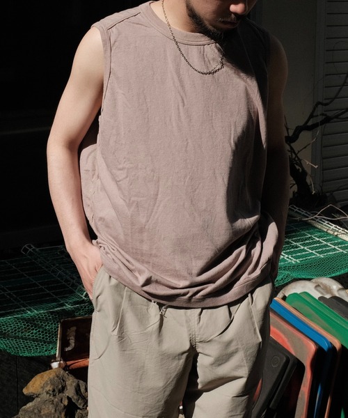 O project(オープロジェクト)の「O PROJECT オープロジェクト / SLEEVELESS TEE(Tシャツ/カットソー・メンズ・モカ/チャコールグレー・MEDIUM)」の21枚目の写真