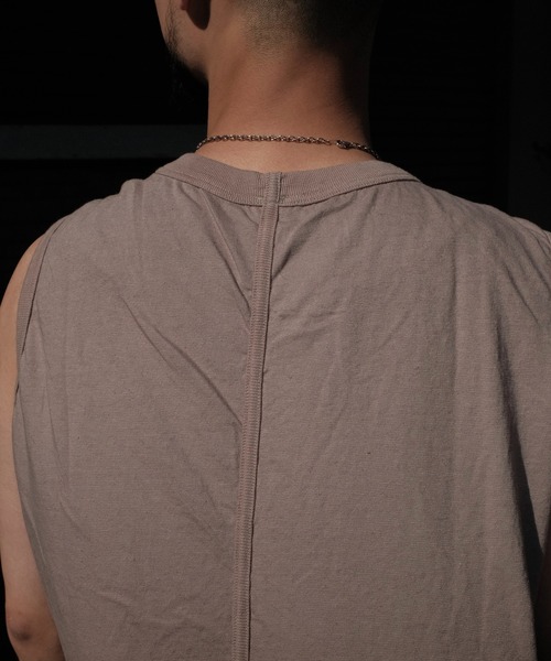 O project(オープロジェクト)の「O PROJECT オープロジェクト / SLEEVELESS TEE(Tシャツ/カットソー・メンズ・モカ/チャコールグレー・MEDIUM)」の22枚目の写真