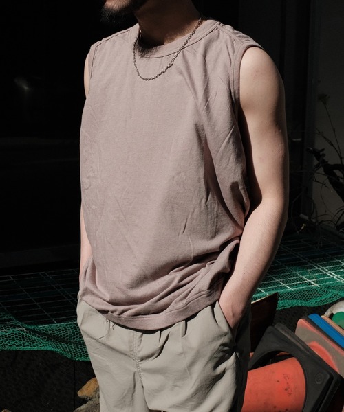O project(オープロジェクト)の「O PROJECT オープロジェクト / SLEEVELESS TEE(Tシャツ/カットソー・メンズ・モカ/チャコールグレー・MEDIUM)」の18枚目の写真