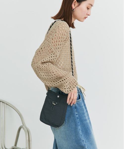 ad thie（アドティエ）の「ミニサコッシュ ショルダーバッグ（ショルダーバッグ・レディース・アイボリー/ブラック/ベージュ/ライトブルー・FREE）」の11枚目の写真