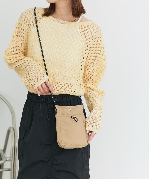 ad thie（アドティエ）の「ミニサコッシュ ショルダーバッグ（ショルダーバッグ・レディース・アイボリー/ブラック/ベージュ/ライトブルー・FREE）」の12枚目の写真