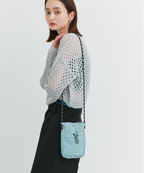 ad thie（アドティエ）の「ミニサコッシュ ショルダーバッグ（ショルダーバッグ・レディース・アイボリー/ブラック/ベージュ/ライトブルー・FREE）」の18枚目の写真