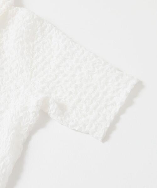 KBF（ケイビーエフ）の「ポップコーンクロップドシャツ（シャツ/ブラウス・レディース・ブルー/ブラック/オフホワイト・ONE）」の12枚目の写真