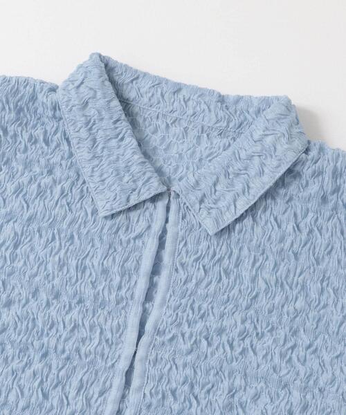 KBF（ケイビーエフ）の「ポップコーンクロップドシャツ（シャツ/ブラウス・レディース・ブルー/ブラック/オフホワイト・ONE）」の20枚目の写真