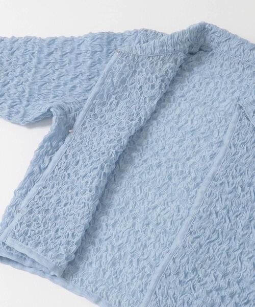 KBF（ケイビーエフ）の「ポップコーンクロップドシャツ（シャツ/ブラウス・レディース・ブルー/ブラック/オフホワイト・ONE）」の21枚目の写真