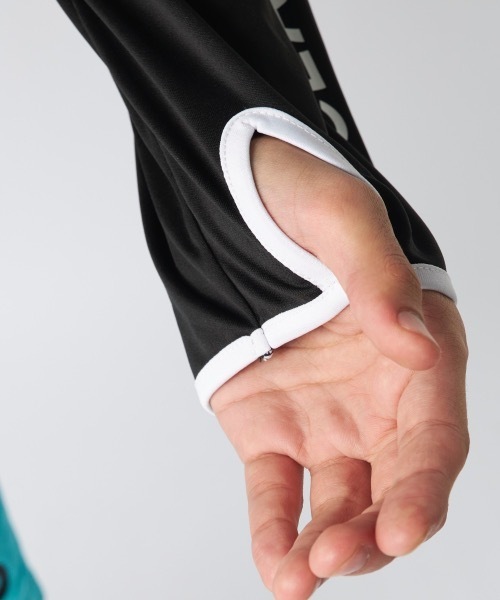 Ocean Pacific（オーシャンパシフィック）の「【OP:オーピー】水陸両用スタンドジップラッシュガード　水着　UVカットウェア（ラッシュガード・メンズ・ブラック/杢グレー/ホワイト・LARGE/X-LARGE/MEDIUM/SMALL）」の10枚目の写真