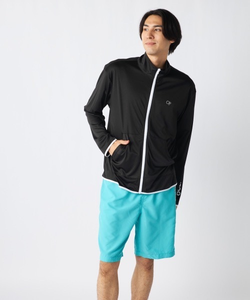 Ocean Pacific（オーシャンパシフィック）の「【OP:オーピー】水陸両用スタンドジップラッシュガード　水着　UVカットウェア（ラッシュガード・メンズ・ブラック/杢グレー/ホワイト・LARGE/X-LARGE/MEDIUM/SMALL）」の14枚目の写真