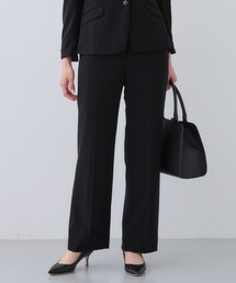 美品✨INDIVI パンツスーツ　スカート　３点セット　ブラック　リクルート　M 洗える／リクルートスーツ】ストレッチストレートラインパンツ