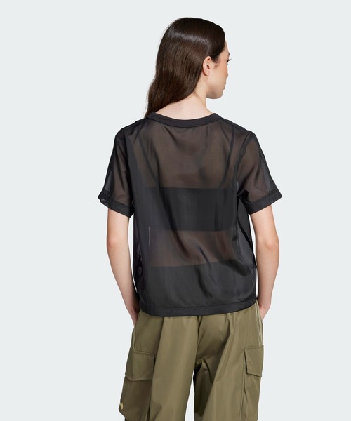 【adidas】アディカラー シアー スリーストライプス 半袖Tシャツ アディカラー シアー スリーストライプス 半袖Tシャツ