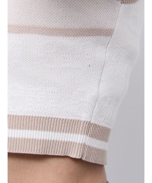 EATME（イートミー）の「EMロゴジャガードニットTOP（タンクトップ・レディース・ピンク/ブルー/オフホワイト/ブラック・FREE）」の16枚目の写真