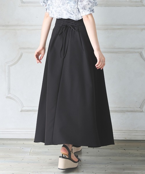 WEB限定】バックレースアップフレアスカート（スカート）｜INGNI