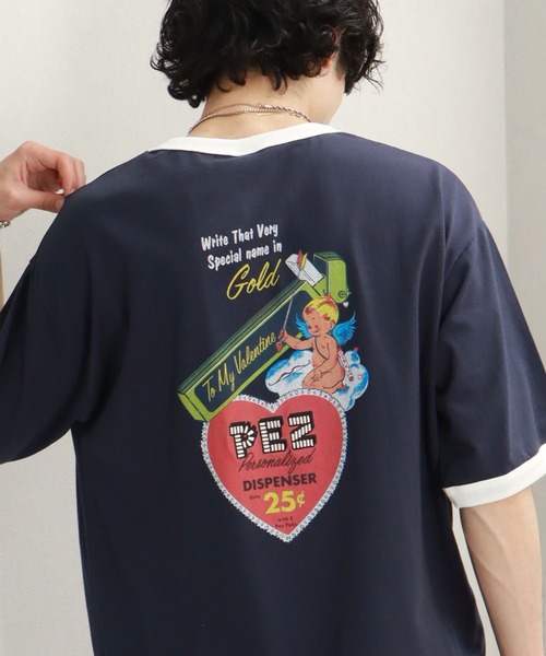 セール】【PEZ/ペッツ】ハートポスタープリント 半袖リンガーT