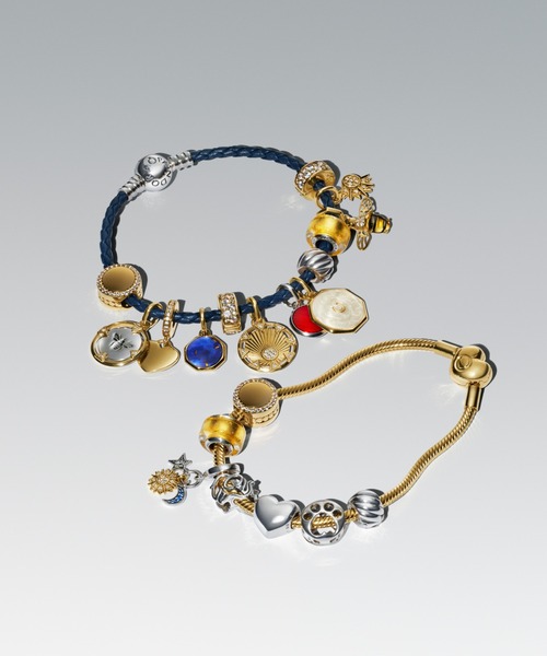 Pandora Moments ハート クラスプ スネーク チェーン ブレスレット