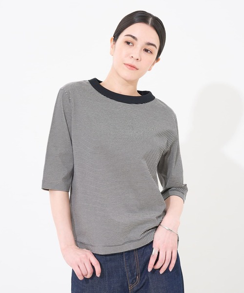 collex（コレックス）の「ベーシックコットンTシャツ（Tシャツ/カットソー・レディース・ブラック/ブラック系その他2/グレー系その他2/ホワイト/ベージュ系その他/ブラック系その他/グレー系その他/ブルー系その他・フリー）」の3枚目の写真