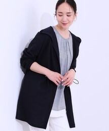 【S-LL/ひんやり/UV】さっと羽織れる お尻が隠れるフード付きパーカ