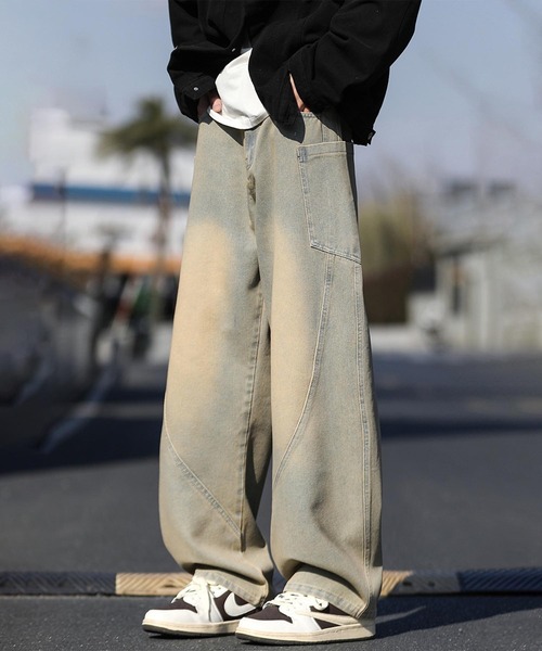 ワイドシルエットデニムパンツ（デニムパンツ）｜aimoha（アイモハ）の