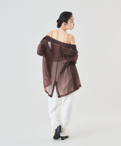 Muscat(マスカット)の「シアーエアリーパンツ(その他パンツ・レディース・ライトグレー/グリーン/オフホワイト/ブラック・F)」の7枚目の写真