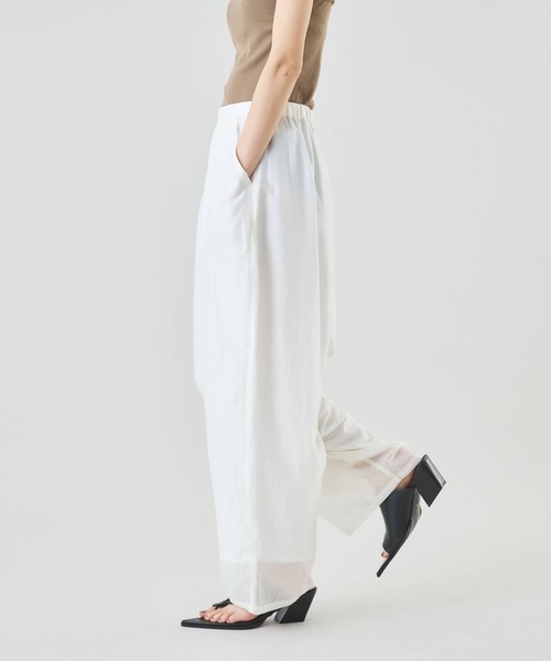 Muscat(マスカット)の「シアーエアリーパンツ(その他パンツ・レディース・ライトグレー/グリーン/オフホワイト/ブラック・F)」の9枚目の写真