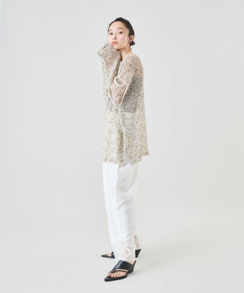 Muscat(マスカット)の「シアーエアリーパンツ(その他パンツ・レディース・ライトグレー/グリーン/オフホワイト/ブラック・F)」の17枚目の写真
