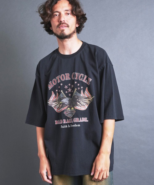 COMMON WARE(コモンウェアー)の「COMMONWARE:"MOTOR CYCLE"PRINT TEE S/S(Tシャツ/カットソー・メンズ・スミクロ/ブラック・L/XL/M/S)」の7枚目の写真