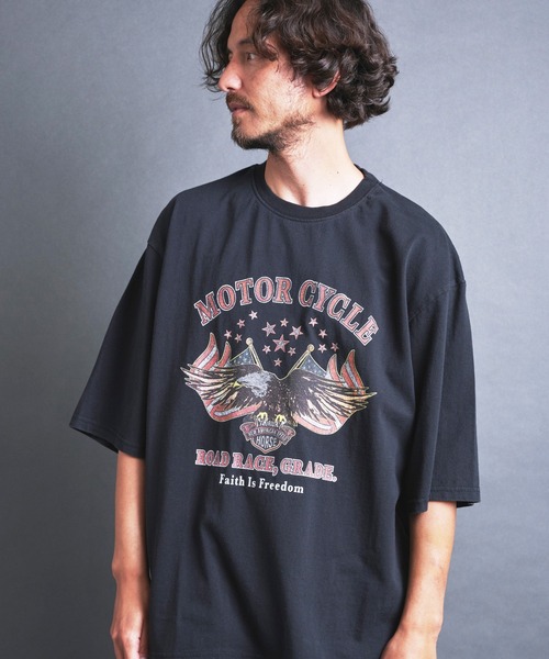 COMMON WARE(コモンウェアー)の「COMMONWARE:"MOTOR CYCLE"PRINT TEE S/S(Tシャツ/カットソー・メンズ・スミクロ/ブラック・L/XL/M/S)」の9枚目の写真