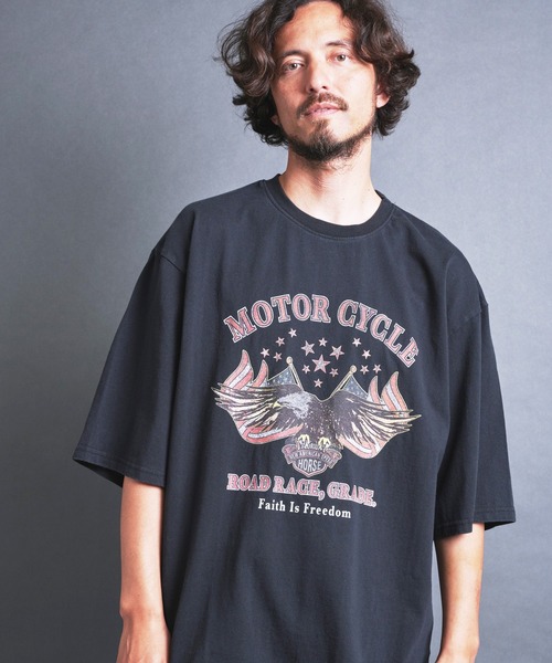 COMMON WARE(コモンウェアー)の「COMMONWARE:"MOTOR CYCLE"PRINT TEE S/S(Tシャツ/カットソー・メンズ・スミクロ/ブラック・L/XL/M/S)」の10枚目の写真