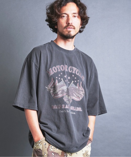 COMMON WARE(コモンウェアー)の「COMMONWARE:"MOTOR CYCLE"PRINT TEE S/S(Tシャツ/カットソー・メンズ・スミクロ/ブラック・L/XL/M/S)」の12枚目の写真