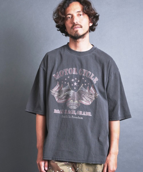COMMON WARE(コモンウェアー)の「COMMONWARE:"MOTOR CYCLE"PRINT TEE S/S(Tシャツ/カットソー・メンズ・スミクロ/ブラック・L/XL/M/S)」の13枚目の写真