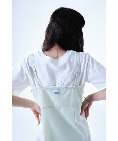 Smyeon(スミョン)の「Foam angel T-shirt/発泡プリントエンジェルTシャツ(Tシャツ/カットソー・レディース・ミント/ライトブルー/ピンク/ホワイト・FREE)」の13枚目の写真