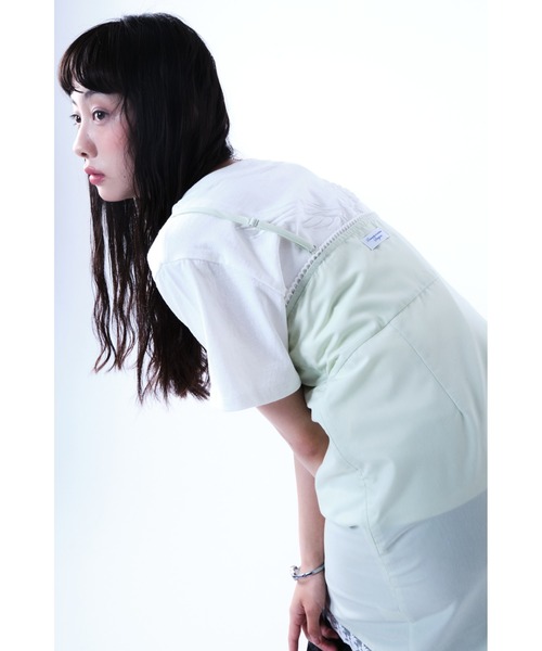 Smyeon(スミョン)の「Foam angel T-shirt/発泡プリントエンジェルTシャツ(Tシャツ/カットソー・レディース・ミント/ライトブルー/ピンク/ホワイト・FREE)」の15枚目の写真