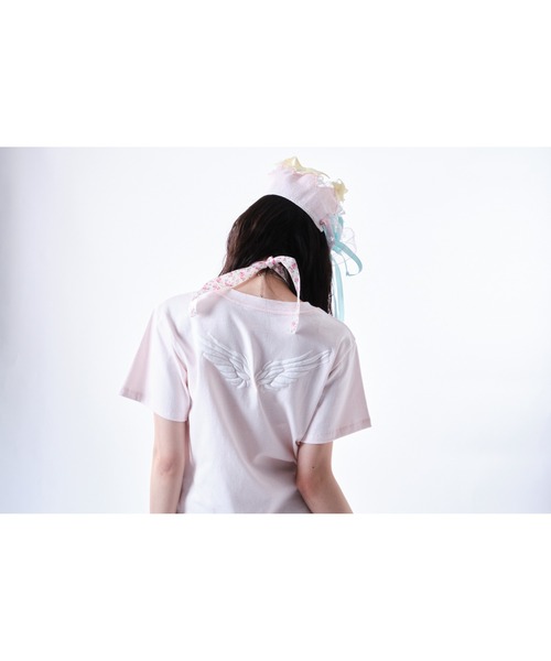 Smyeon(スミョン)の「Foam angel T-shirt/発泡プリントエンジェルTシャツ(Tシャツ/カットソー・レディース・ミント/ライトブルー/ピンク/ホワイト・FREE)」の18枚目の写真