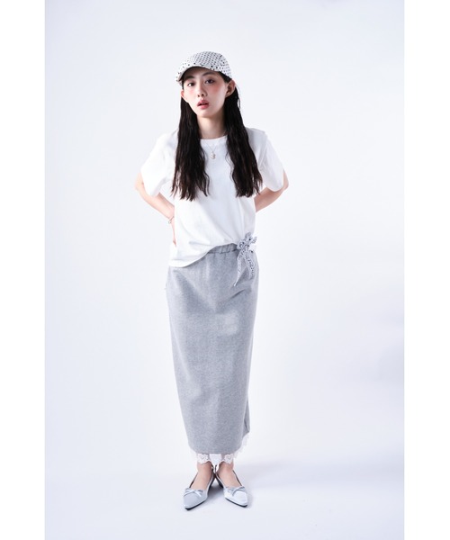 Smyeon(スミョン)の「Foam angel T-shirt/発泡プリントエンジェルTシャツ(Tシャツ/カットソー・レディース・ミント/ライトブルー/ピンク/ホワイト・FREE)」の22枚目の写真