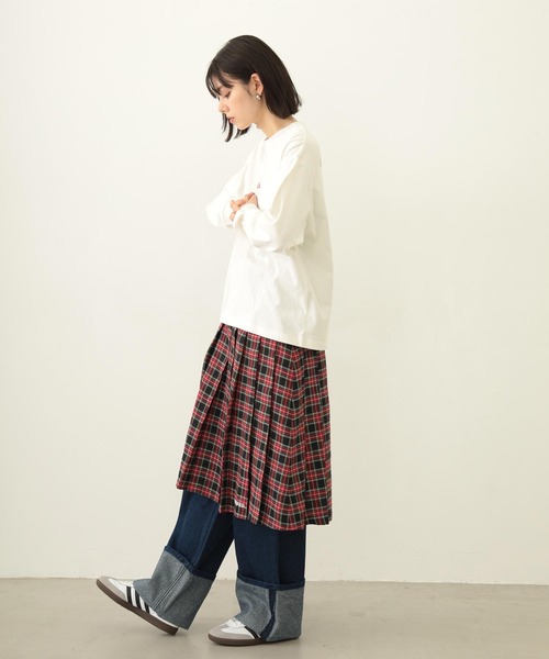 MILKFED.（ミルクフェド）の「COOPER LOGO WIDE L/S TEE（Tシャツ/カットソー・レディース・オフホワイト/ブラウン/チャコール・M/L）」の11枚目の写真