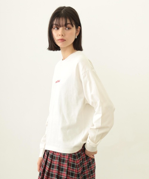 MILKFED.（ミルクフェド）の「COOPER LOGO WIDE L/S TEE（Tシャツ/カットソー・レディース・オフホワイト/ブラウン/チャコール・M/L）」の6枚目の写真