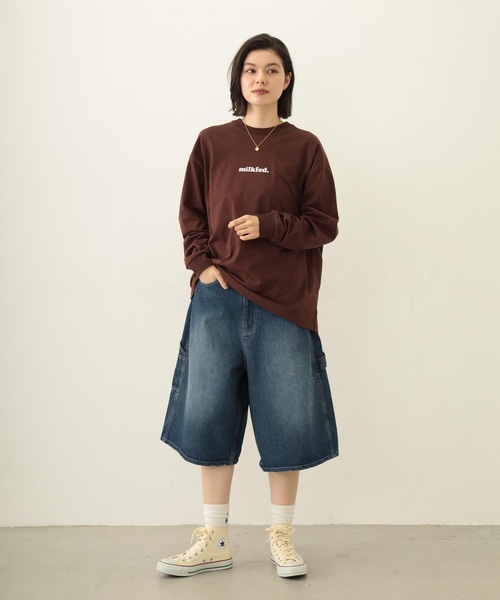 MILKFED.（ミルクフェド）の「COOPER LOGO WIDE L/S TEE（Tシャツ/カットソー・レディース・オフホワイト/ブラウン/チャコール・M/L）」の17枚目の写真