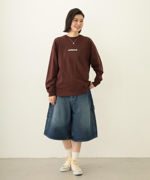 MILKFED.（ミルクフェド）の「COOPER LOGO WIDE L/S TEE（Tシャツ/カットソー・レディース・オフホワイト/ブラウン/チャコール・M/L）」の19枚目の写真