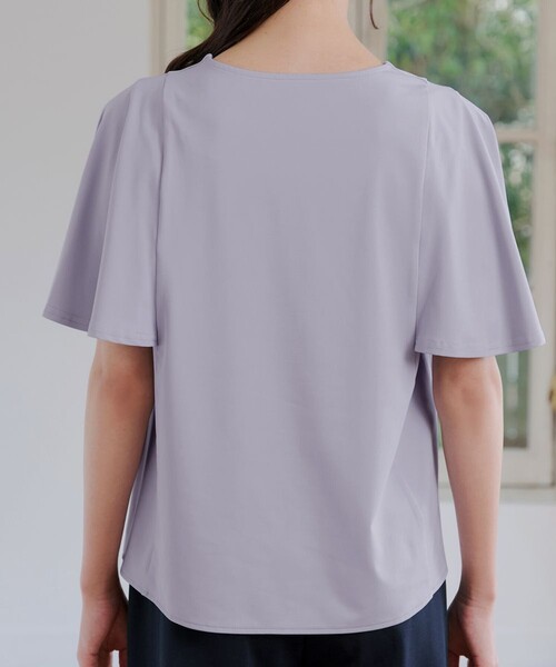 Tiaclasse(ティアクラッセ)の「ブラウス見えフレアスリーブカットソー(Tシャツ/カットソー・レディース・ラベンダー/ブラック/ターコイズブルー/オフホワイト・L/M)」の22枚目の写真