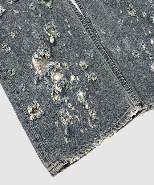 DAIRIKU - 【残りわずか】Damage Straight Denim Pants