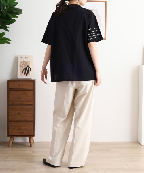 ブラウス シャツ EMAGO ロゴ刺繍サイドボタンシャツ レディース EMAGO ロゴ刺繍サイドボタンシャツ（シャツ/ブラウス）｜Emago